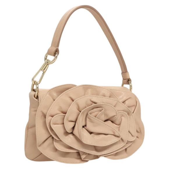 SAINT LAURENT Handbags - SAINT LAURENT Accessory Pouch Leather Beige Gold Auth 121746